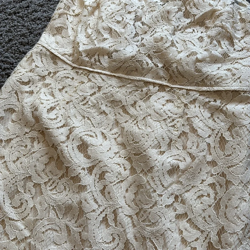 J Crew Lace Cream Dress